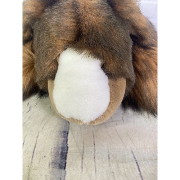 VTG Carousel by Guy Bunny Rabbit Laying Floppy Hairy Bull Nose Plush Toy Brown - Picture 2 of 12